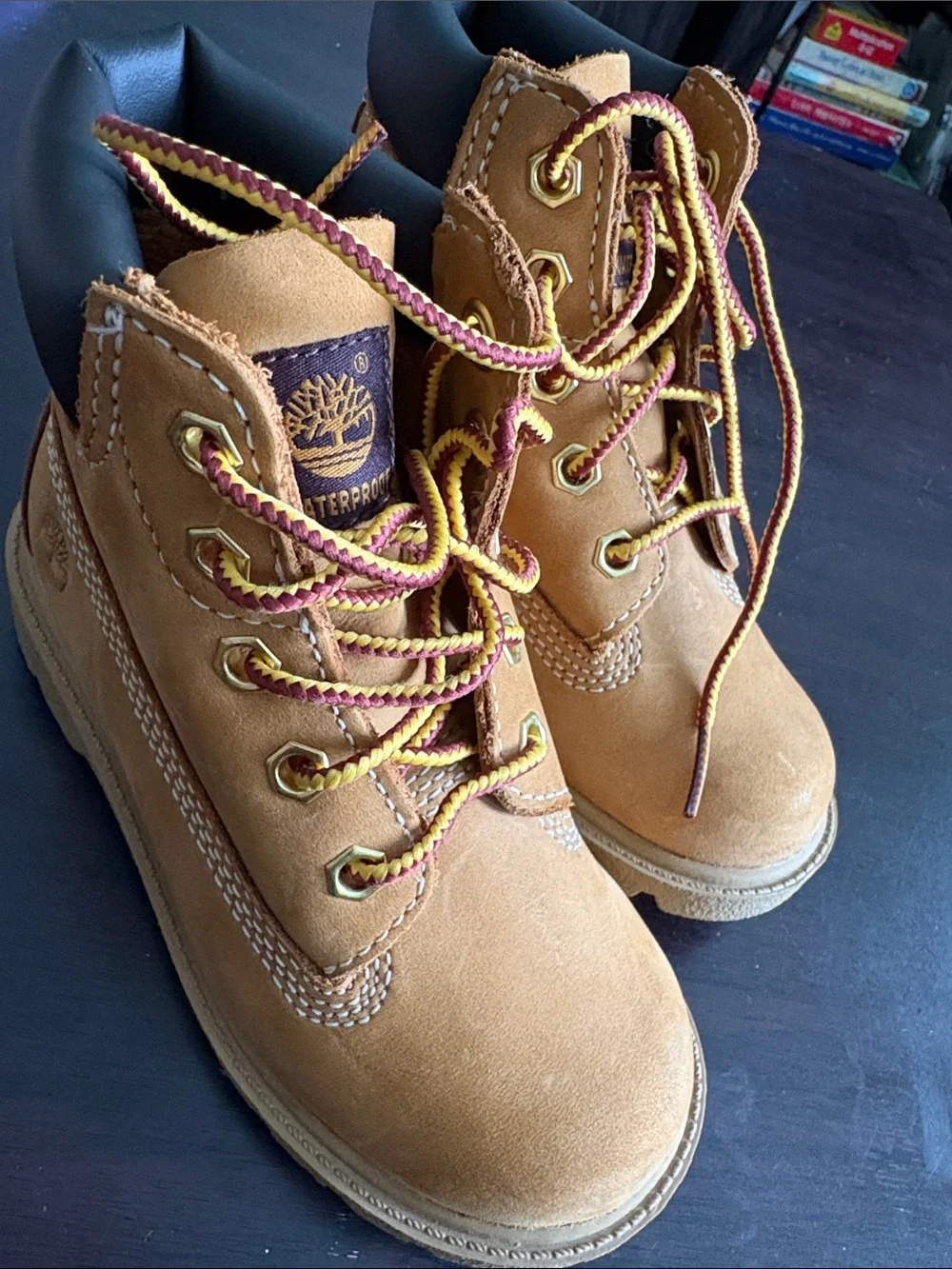 Kids timberland Wheat Nubuck Lace-Up Work Boots